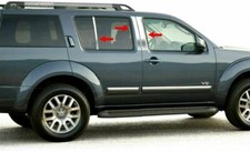 For 05-2012 Nissan Pathfinder 6pc Stainless Steel Chrome Pillar Post Trim