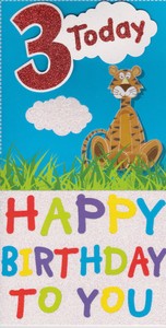 Age 3 3rd Birthday Card Boy Open For Son Brother Grandson Nephew