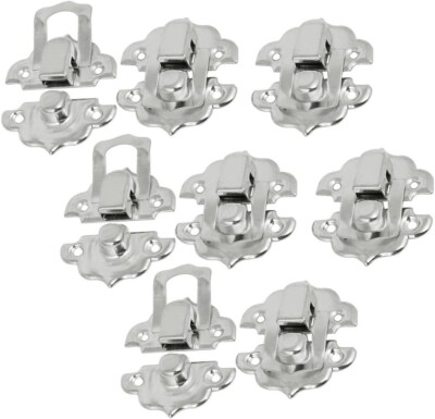 32mmx29mmx8mm Schraub Festriegel Riegel Schlösser silberfarben 8 Stück