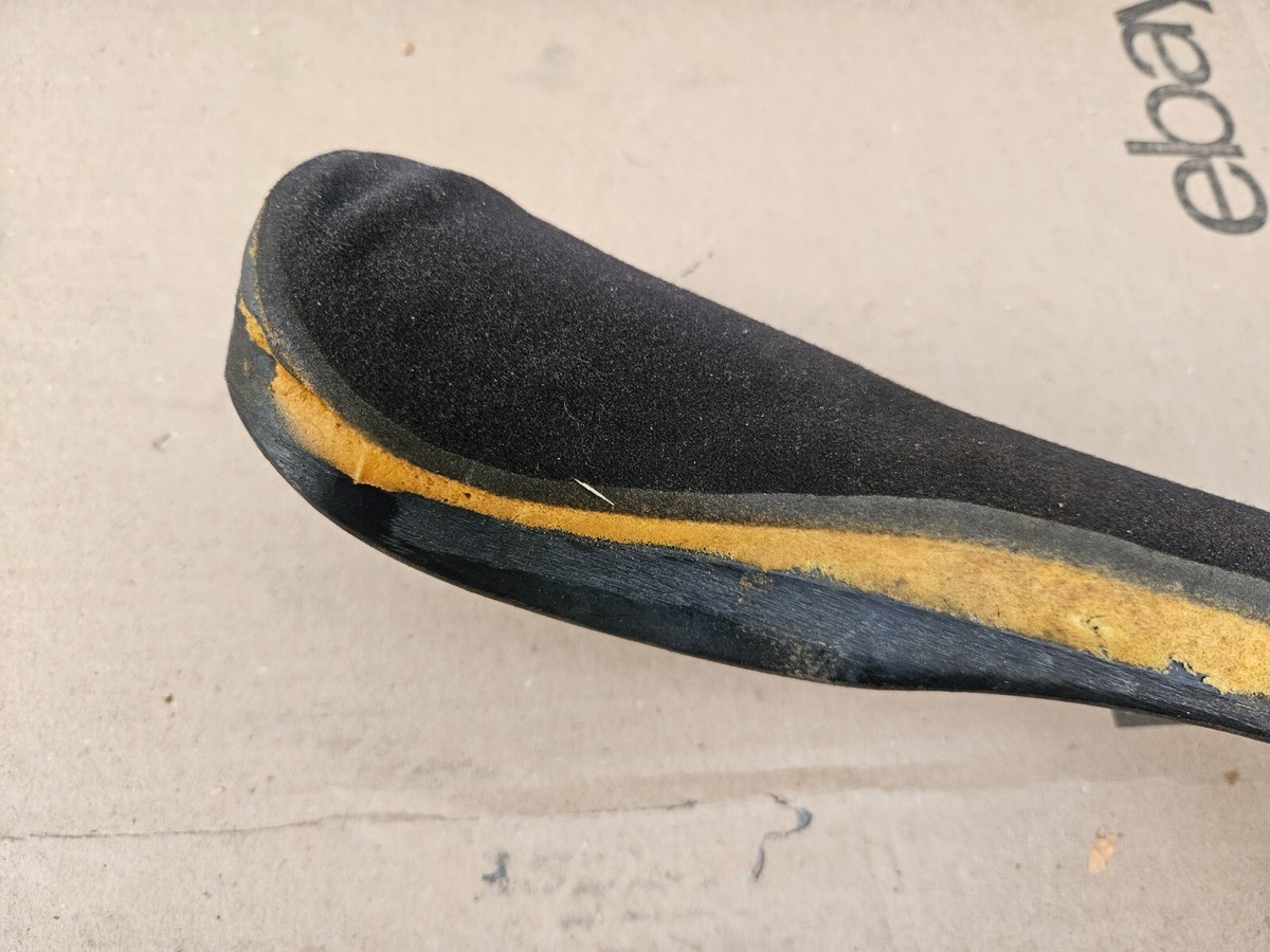 Vintage Italian Road Bike Saddle Black (possibly Selle Turbo