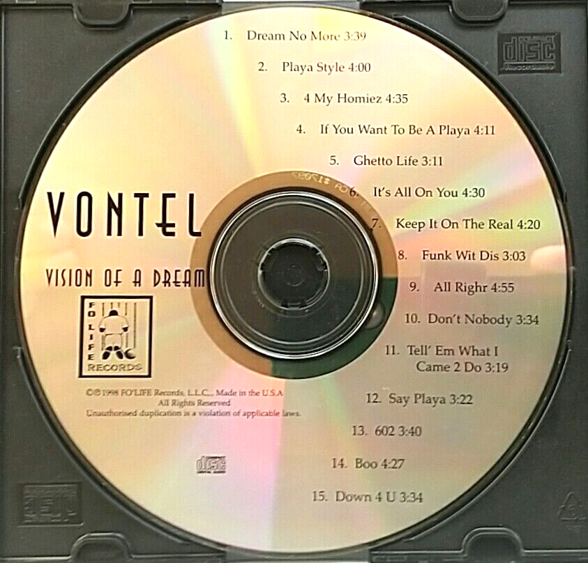 CD) Vontel ‎– Vision Of A Dream , 647040602025, Album, Rare. | eBay