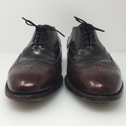 Johnston & Murphy Aristocraft Wing Tip Brown Leather Dress Shoes Men Size US 9.5 - Picture 2 of 12