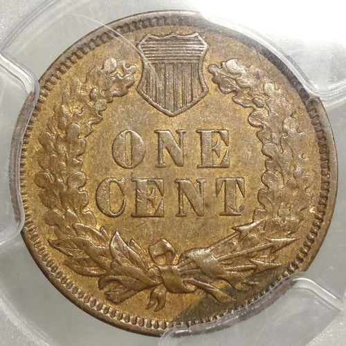 1872 Indian Cent, Semi Key Date, PCGS AU-58, Eagle Eye Seal - Picture 2 of 6