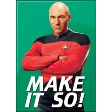 ATA-BOY MAGNET  2.5” X 3.5” STAR TREK NEXT GENERATION MAKE IT SO NEW