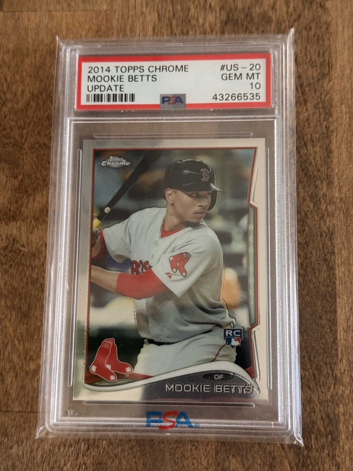 2014 Topps Chrome Update #US-20 Mookie Betts Rookie RC PSA 10 GEM MINT