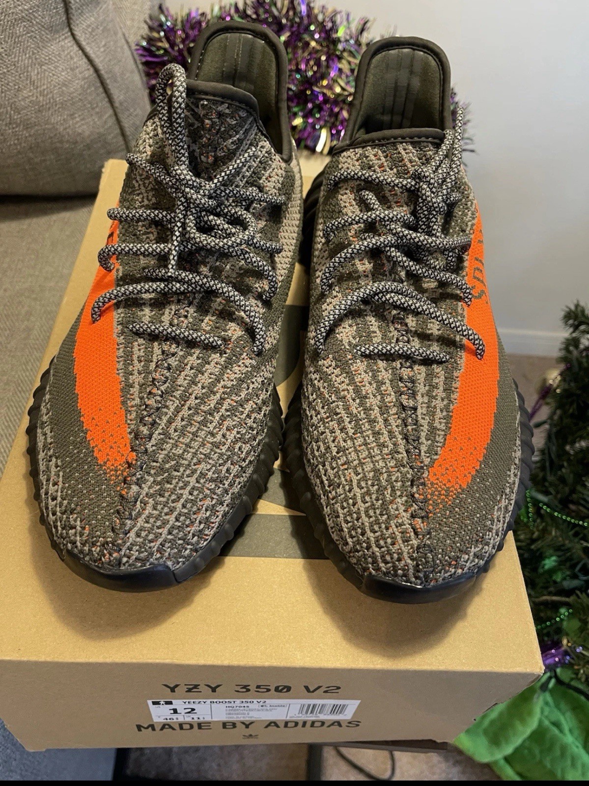 SAOLA Adidas Yeezy Boost 350 Carbon Beluga taglia 12