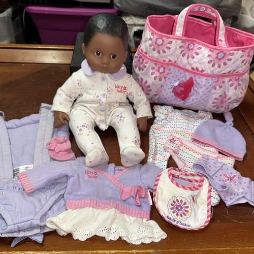 American Girl Bitty Baby Puppe Wickeltasche Kleidung Trage Afroamerikaner 2014