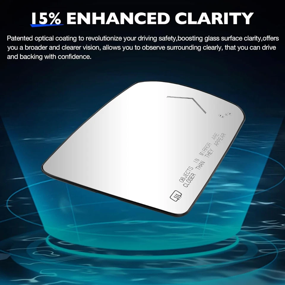 Right Passenger Side Heated Mirror Glass w/ BSM Signal For 02-20 Toyota Tundra - Image 2 of 4