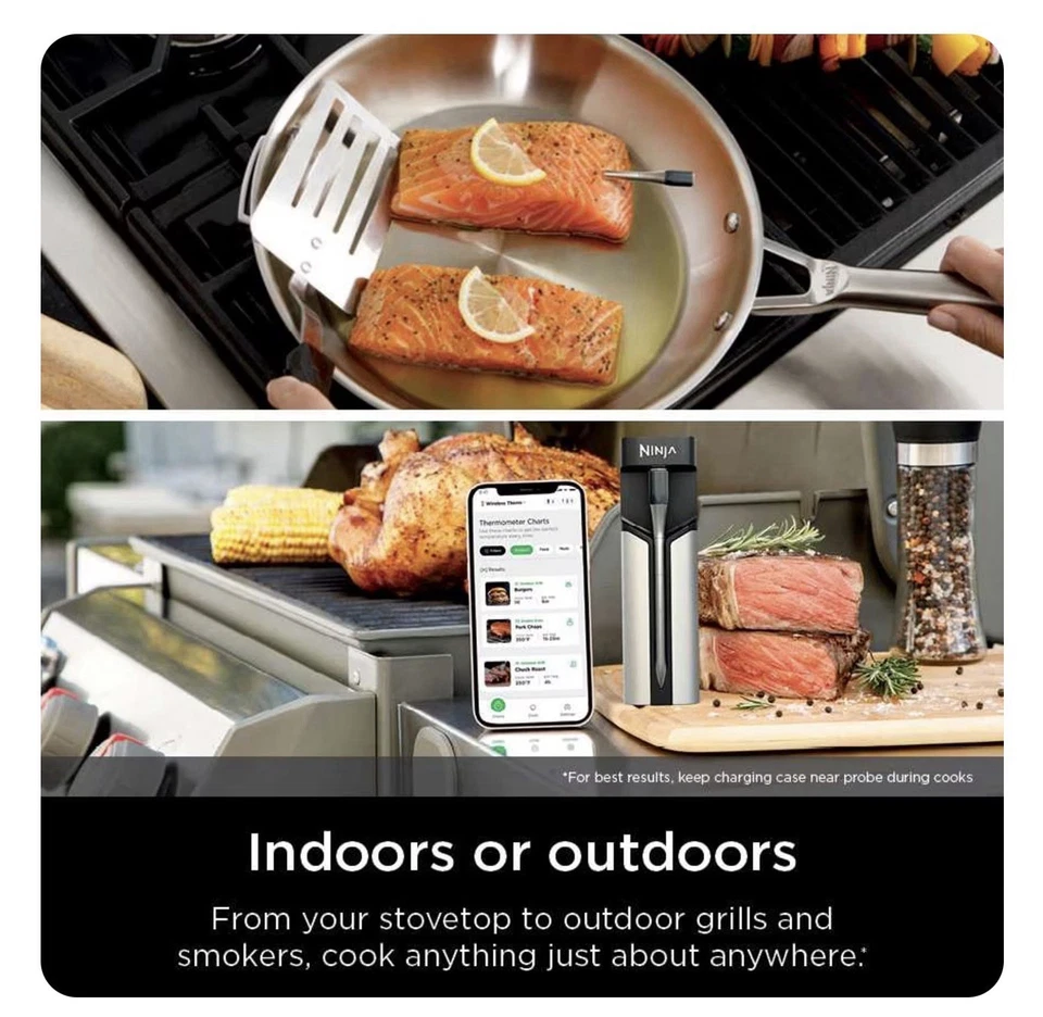 Ninja ProChef 无线肉类温度计 WP100 – 数字烹饪温度探测器 全新 — 第 4/4 张图片