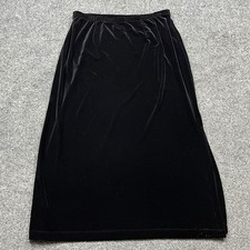 Vintage Villager Velvet A-Line Maxi Skirt Womens Size XL Black Whimsigoth Witchy