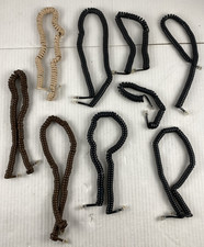  9 vintage retro assorted coiled various lengths telephone handset cords
