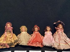  5 Vintage  Nancy Ann Storybook  Dolls, Composition  Plastic