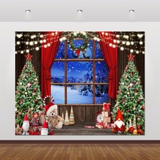 Merry Christmas Backdrop 10x8ft for Pictures Winter Xmas Tree Christmas-2