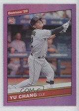2020 Donruss Retro 1986 Variations Holo Purple Yu Chang (Grey Jersey) #259 0g76