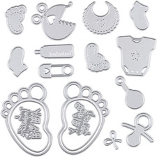 Baby Shower Cutting Die Baby Products Die Cuts for Card Making Cute Infant Foot