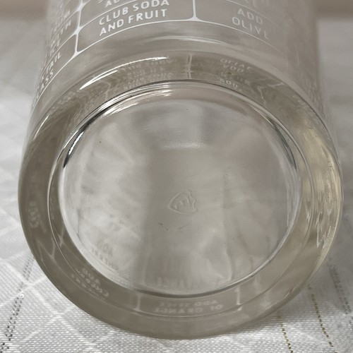 Vintage Federal Glass Cocktail Mixer Shaker Recipes Barware MCM 12 oz - Picture 6 of 8