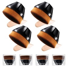 4 Pack Foundation Brush Kabuki Makeup Brushes Flat Top Makeup Brush
