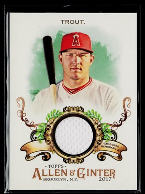 2017 Topps Allen & Ginter #FSRB-MTR Mike Trout Full-Size Design GAME USED JERSEY