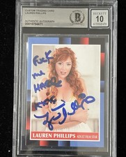 Lauren Phillips Signed Custom Trading Card BAS Beckett COA Autograph Grade 10