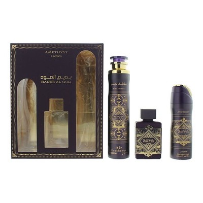 Lattafa Bade'e Al Oud Amethyst 3-teiliges Geschenkset EDP 100ml - Lufterfrisch für Unisex