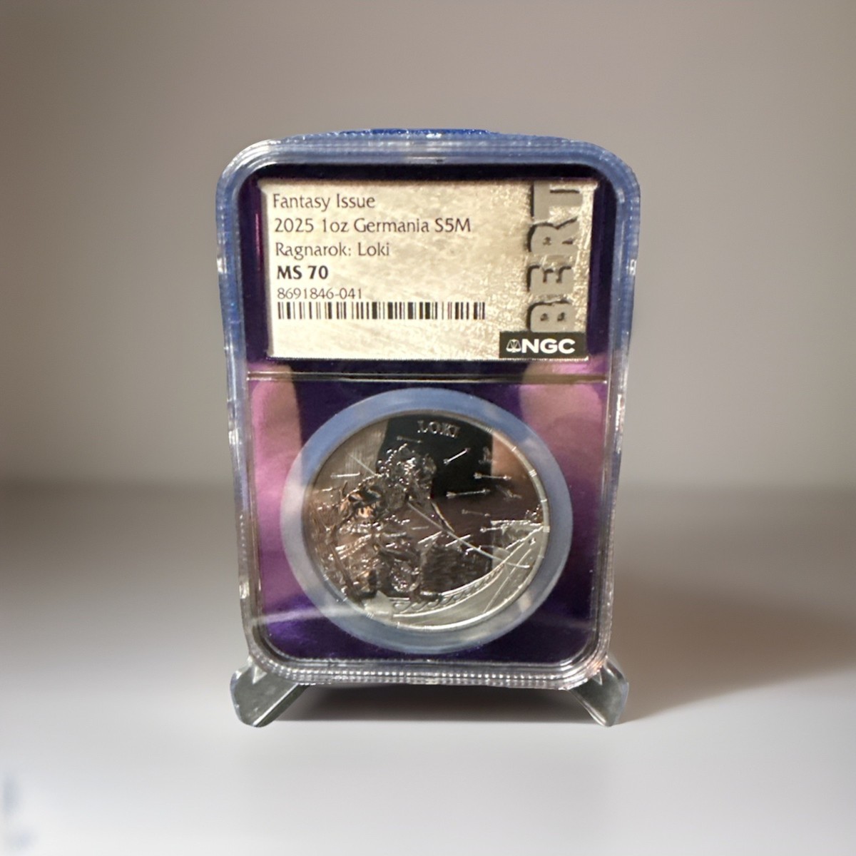 2025 1 oz Germania S5M Proof Silver coin Ragnarok: Loki Fantasy