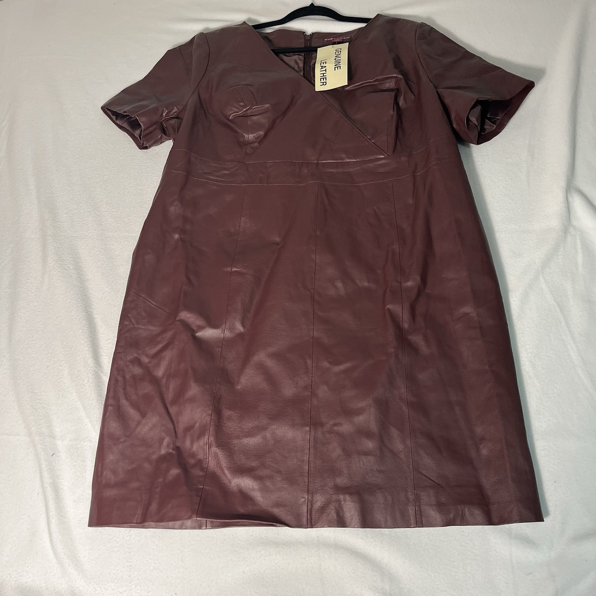 one sleeve leather dress Classy Black One Shoulder Women Faux Leather Dress CHOCOLATE BROWN / M