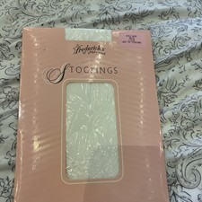 Vtg Fredericks of Hollywood Thigh High Stockings White Lace Top One Size