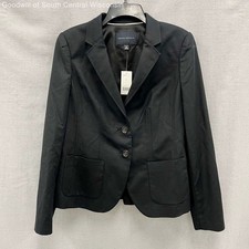 NWT Women's BANANA REPUBLIC Black Stretch Tailored Single Breasted Blazer Sz 12
