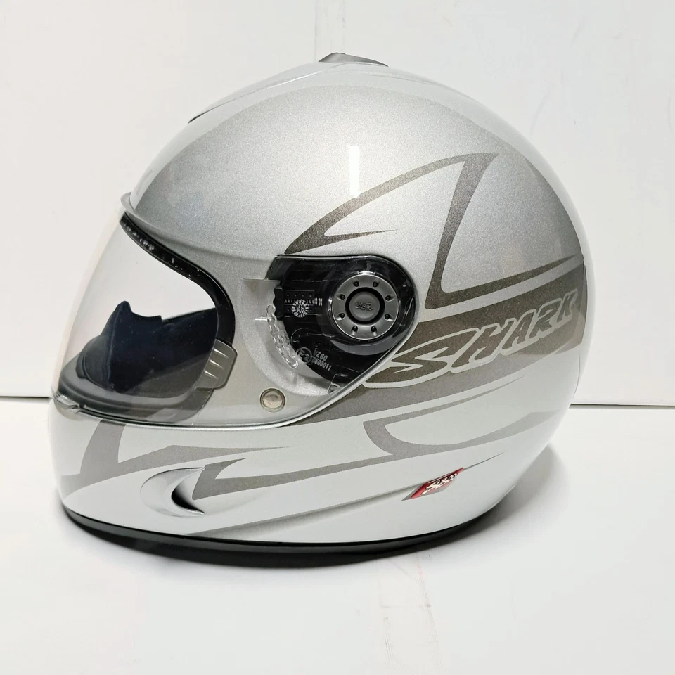 Capacete de motocicleta Shark S800 tamanho médio cinza viseira facial completa - Imagem 3 de 4