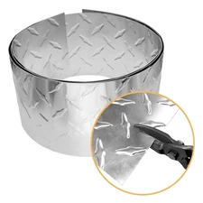 6In X 8Ft Embossed Diamond Aluminum Plate Sheet 0.03Inch Thin Mill Finishing Use