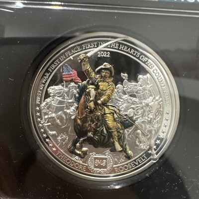 2022 Theodore Roosevelt $10 Cook Island. 2oz Silver, NGC PF70