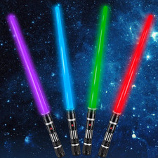 4 Pack 4 Colors Light up LED Saber, Light Swords with FX Sound Motion Sensitive