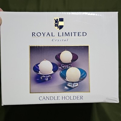 Royal Limited Crystal Candle Holder Plum Bowl Modern Small for Ball Candle