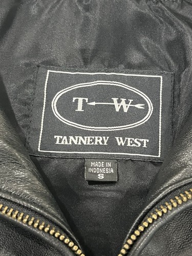 Tannery West women size Small Leather Bomber jacket black Super Soft - Picture 3 of 10