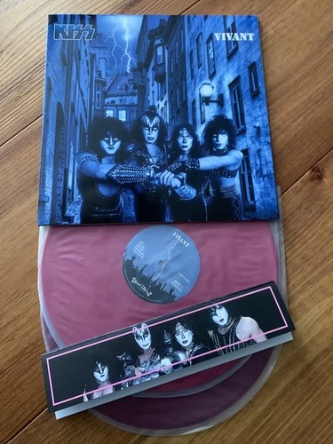 KISS LIVE VIVANT CREATURES NIGHT TOUR 82 2X PINK VINYL LP PAUL GENE VINNIE ERIC