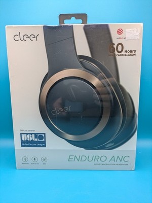 Cleer Enduro Active Noise Cancelling Wireless Bluetooth Over-Ear Headphones Navy