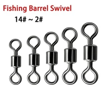 Heavy Duty Fishing Barrel Swivel Stainless Steel Rolling Swivel Fishing Tackle