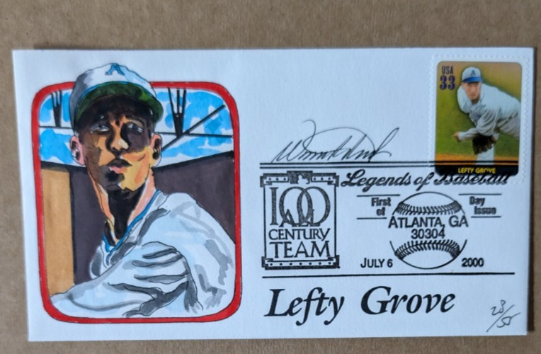 RARE 7-6-00 Lefty Grove #28/55 Wild Horse Cachet  Artist Signed