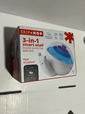 Skip Hop 3-in-1 Smart Snail Baby Sound & Routine Machine, White