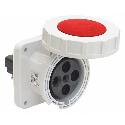 Bryant Bry4100r7w Watertight Pin & Sleeve Receptacle, 100 A, 480V Ac, Three