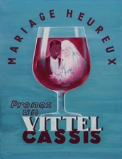 AFFICHE  POSTER  VITTEL CASSIS