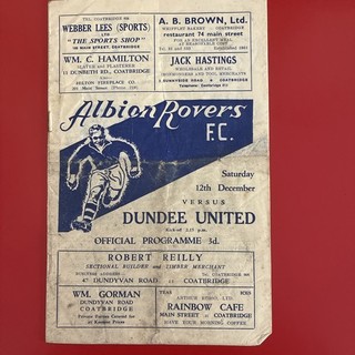 1953/54 Albion Rovers v Dundee United Scottish League