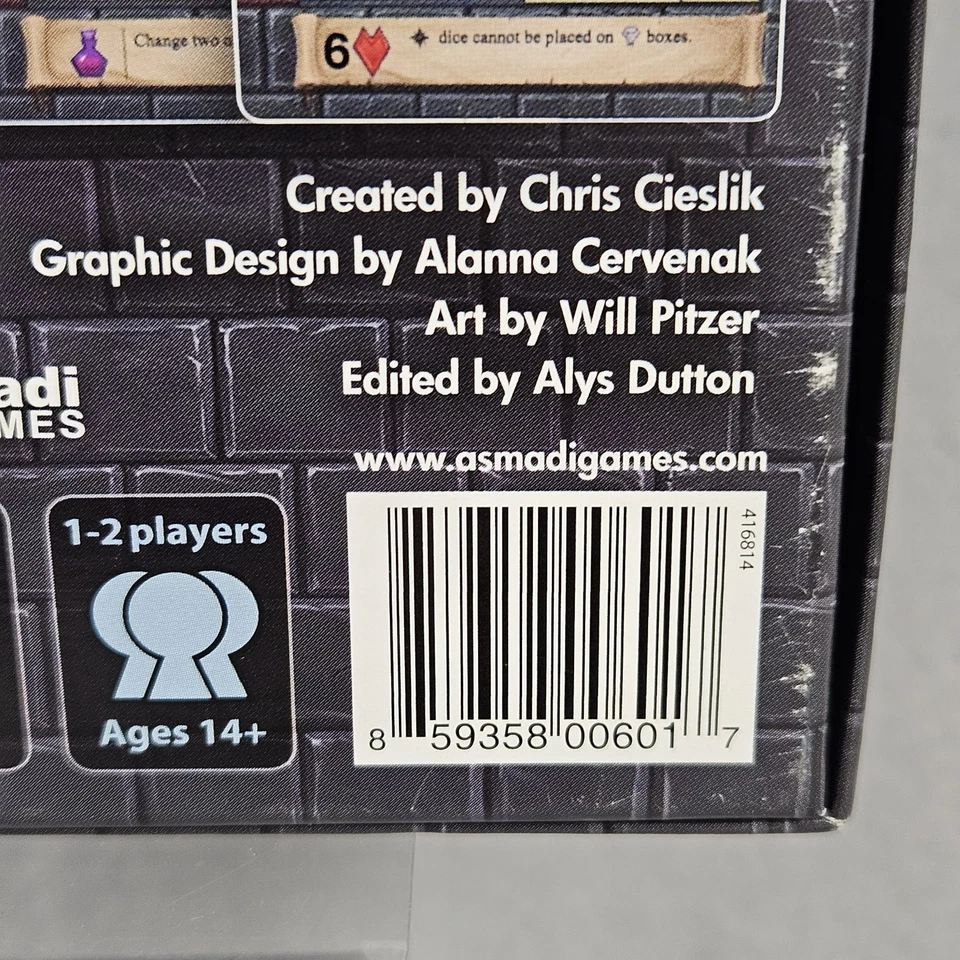 One Deck Dungeon Game Asmadi Games Cards Dice Complete Unused 2019  - Image 3 of 4