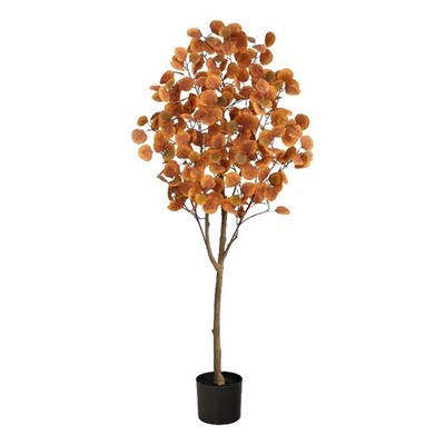 Nearly Natural 5ft Autumn Eucalyptus Artificial Tree in Orange