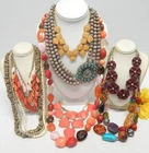 VINTAGE TO NOW FASHION/COSTUME JEWELRY NECKLACE LOT, ASSORTED TYPES & MATERIALS