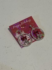 Jingle Bell Earrings.  Brand New.  Bright Silver Tone.