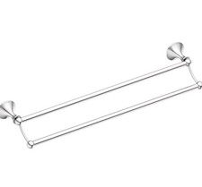 Moen DN7722CH Lounge 24-Inch Bathroom Double Towel Bar in Chrome