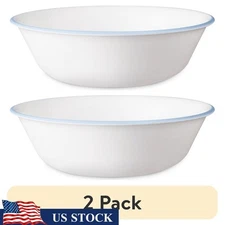 2 Pack Stackable Soup Cereal Bowl Microwave Dishwasher Safe Vitrelle Glass New