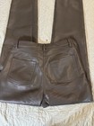 Wilfred Women’s High-Waisted Vegan Brown Leather Pants Size 8 — photo 4