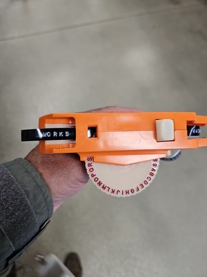 Vintage DYMO Home LABEL MAKER  Orange Retro Labeler